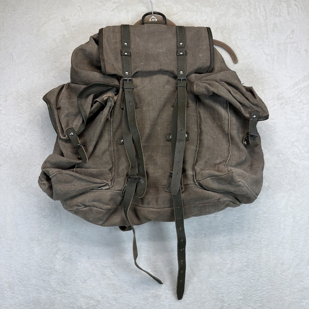 Vintage Lafuma Canvas External Frame Backpack Rucksack Made in France Hiking